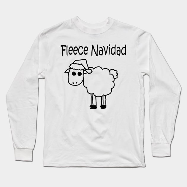 Fleece Navidad Long Sleeve T-Shirt by PelicanAndWolf